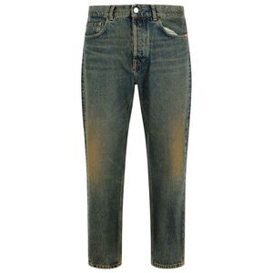 Amish 'Jeremiah' Dirty Green Cotton Jeans Men